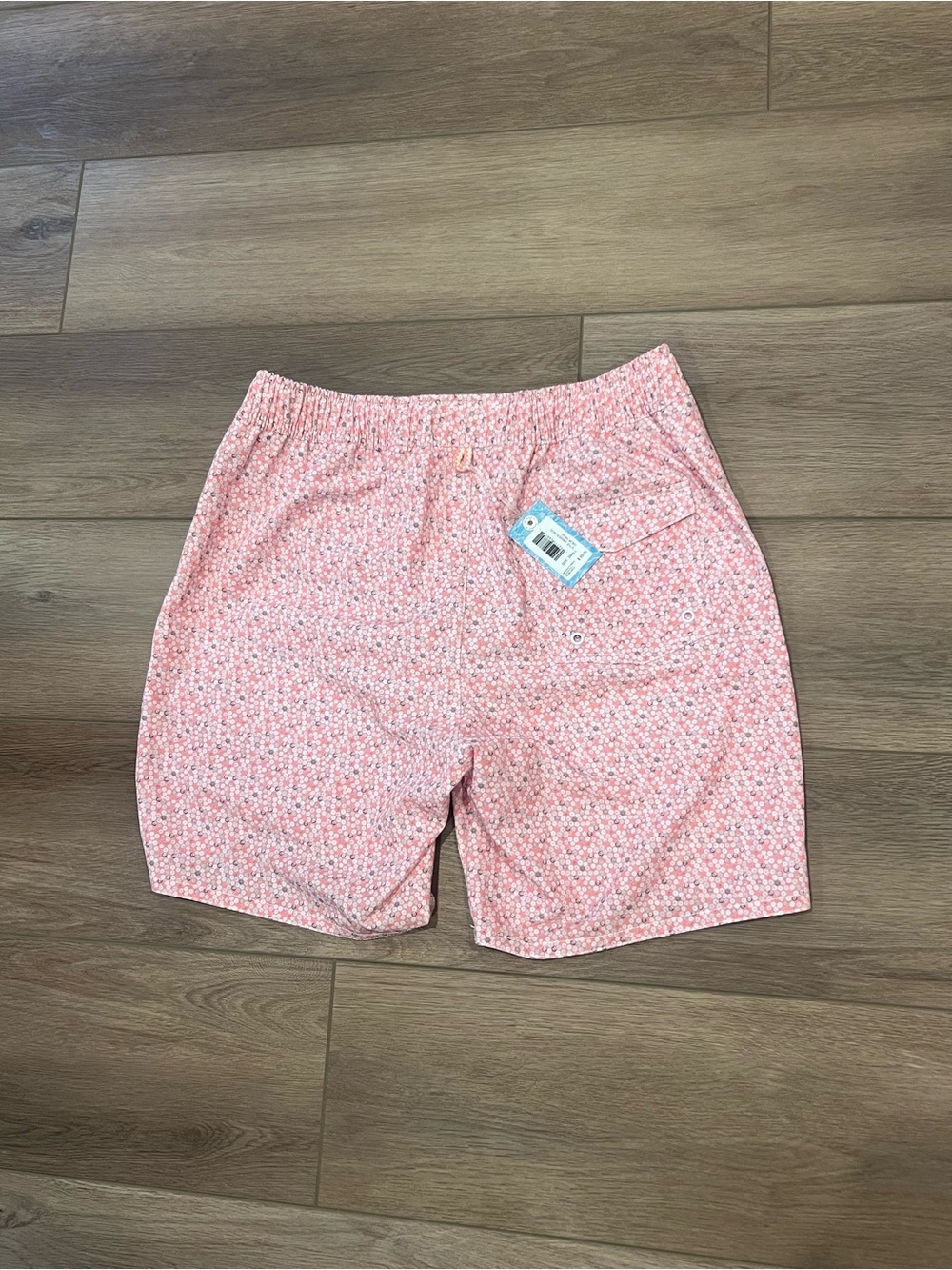 Men’s Johnnie-O Light Pink and Gray Jaco Swim Trunks Size Small “Tango” Print - Picture 4 of 16